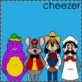 Cheezer Chuck E Cheese Weezer Art Print Satin Posters