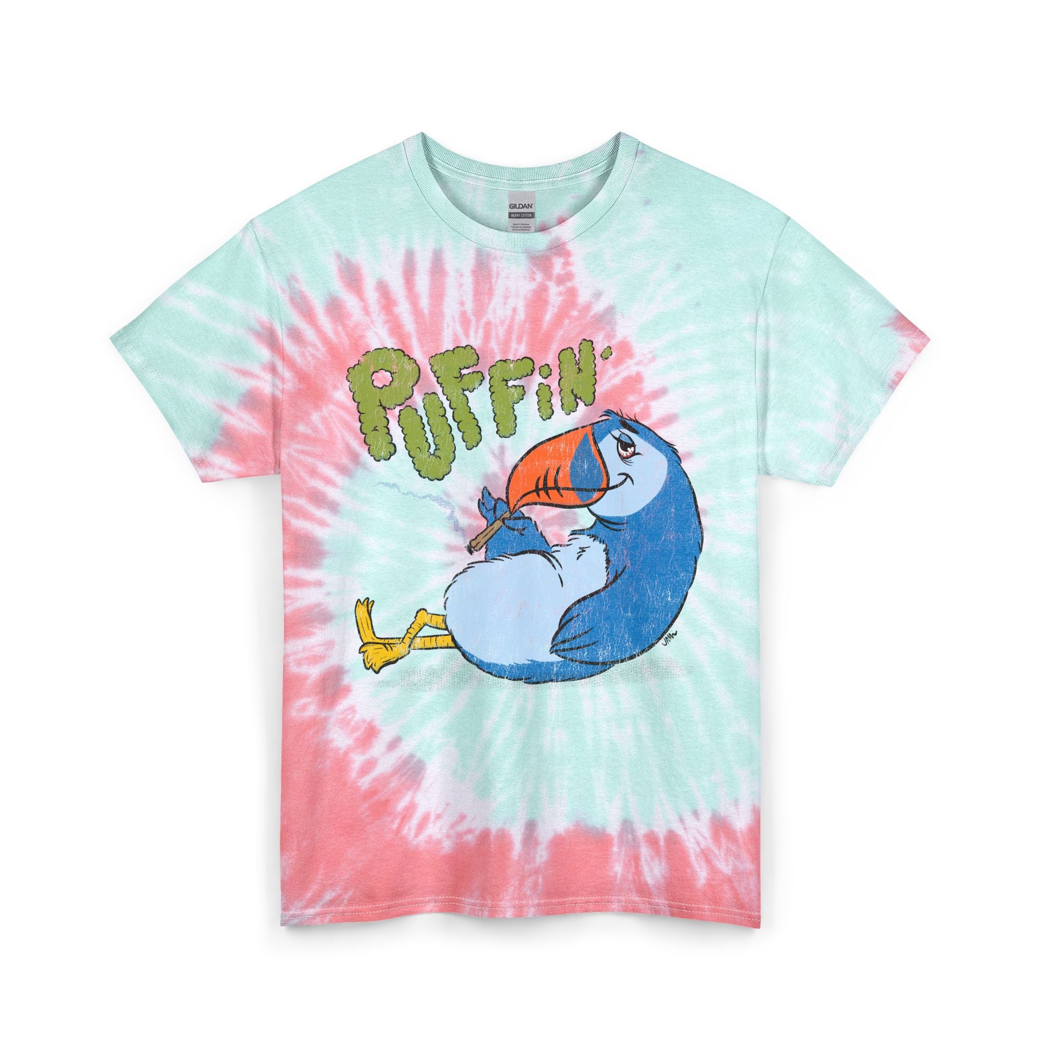 Puffin' Puffin Unisex Tie Dye Cotton Tee