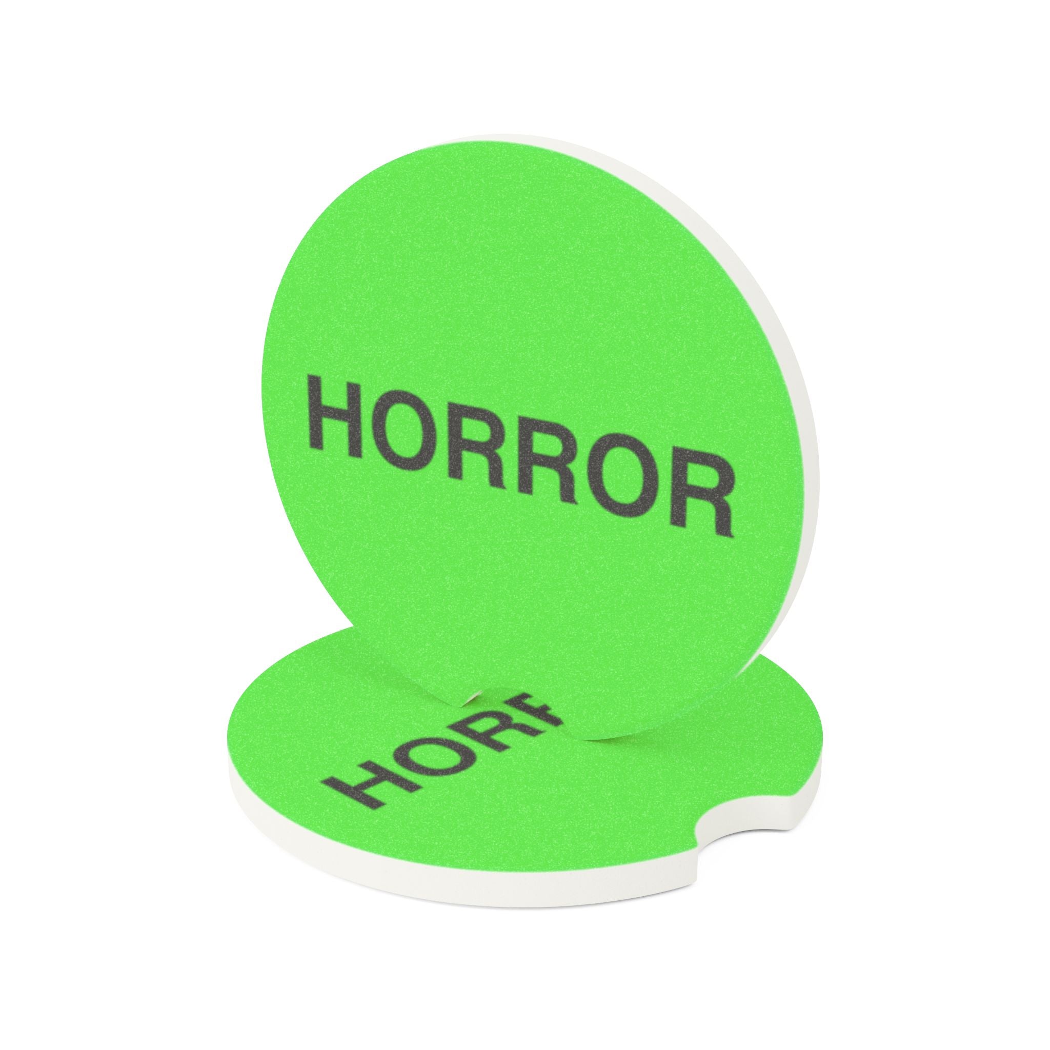 Horror Classic Green Video Store VHS Beta Laserdisc Movies Car Coasters