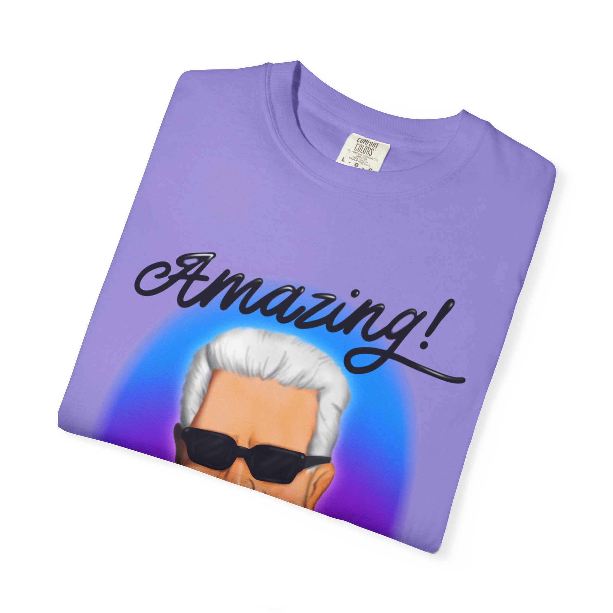 Huell Howser AMAZING! Retro Airbrush Style Unisex Garment-Dyed T-shirt