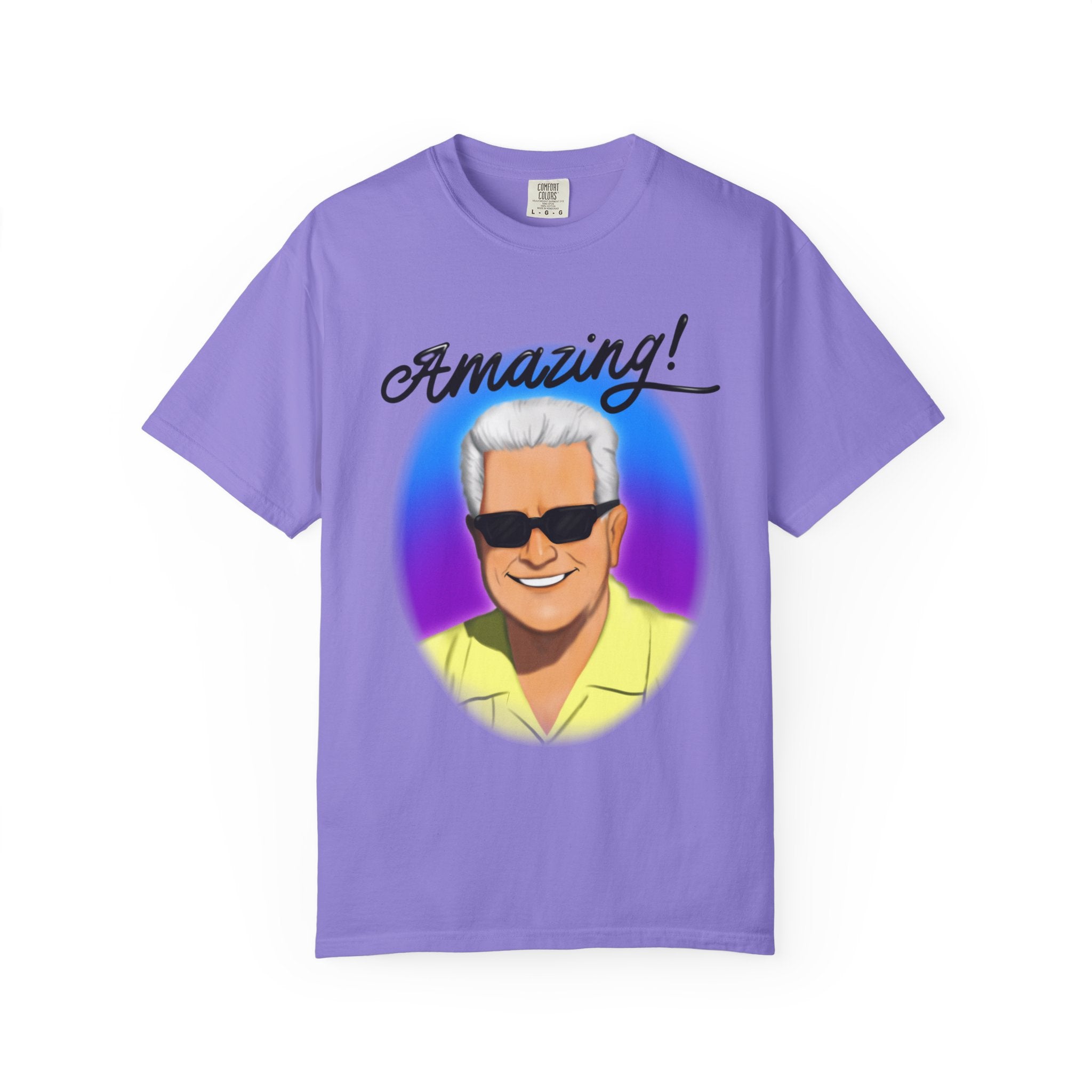 Huell Howser AMAZING! Retro Airbrush Style Unisex Garment-Dyed T-shirt