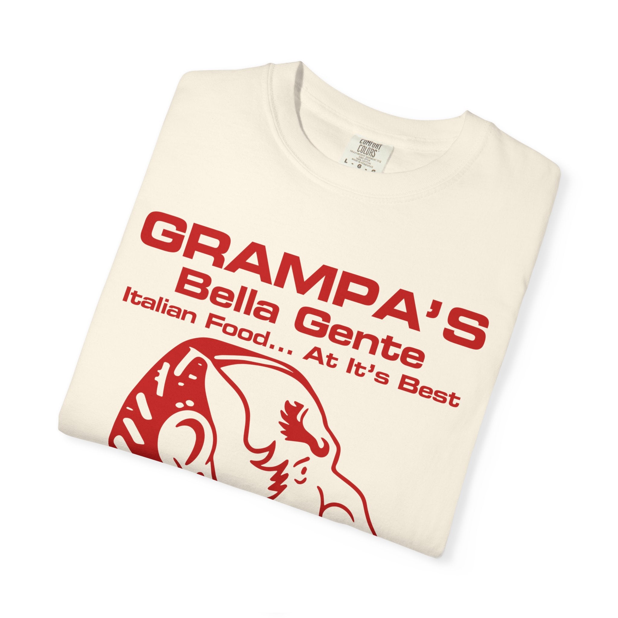 Grampa Al Lewis' "Grampa's Belle Gente Italian Restaurant" Munsters Unisex Garment-Dyed T-shirt