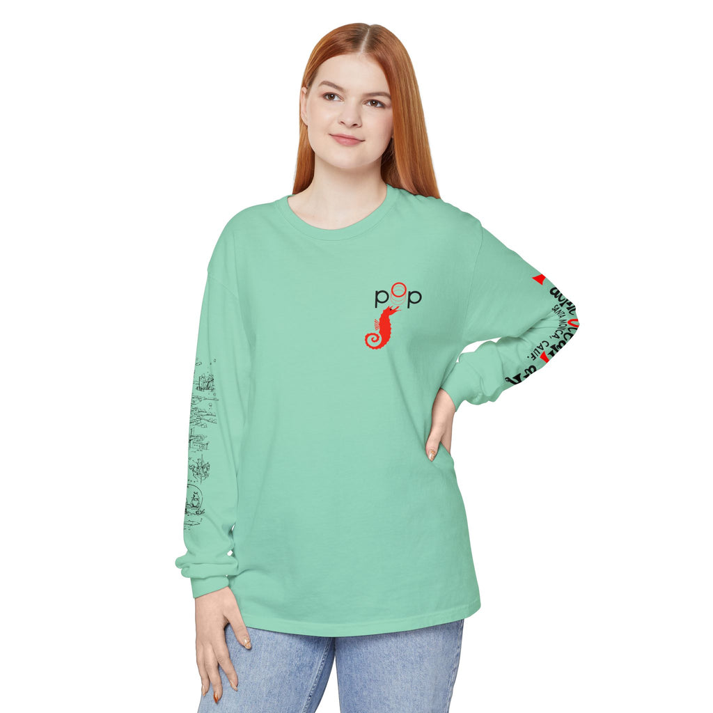 Pacific Ocean Park Vintage Santa Monica Theme Park Unisex Garment-dyed Long Sleeve T-Shirt