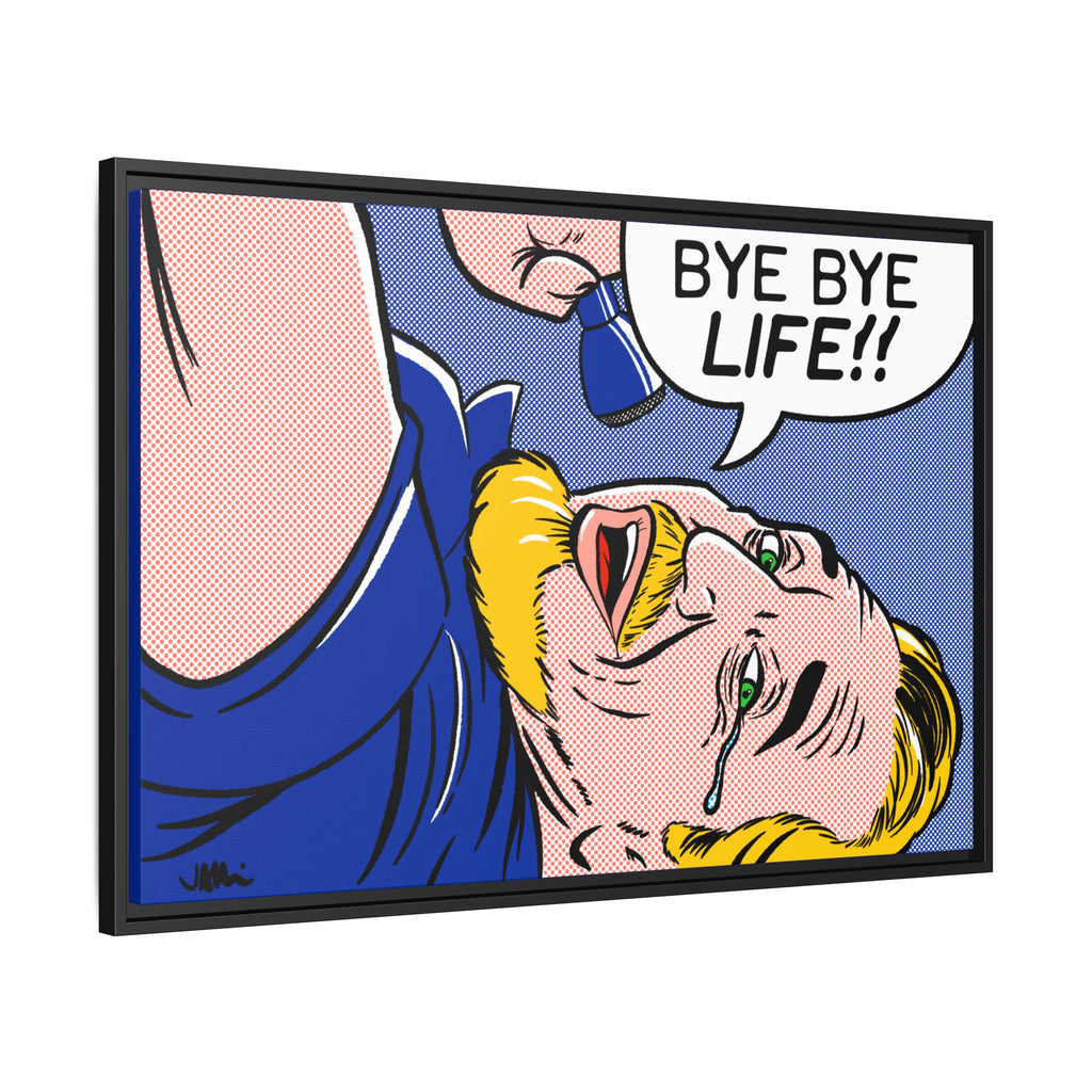 All That Jazz "Bye Bye Life" Art Print on Matte Canvas, Framed (Multi-color)