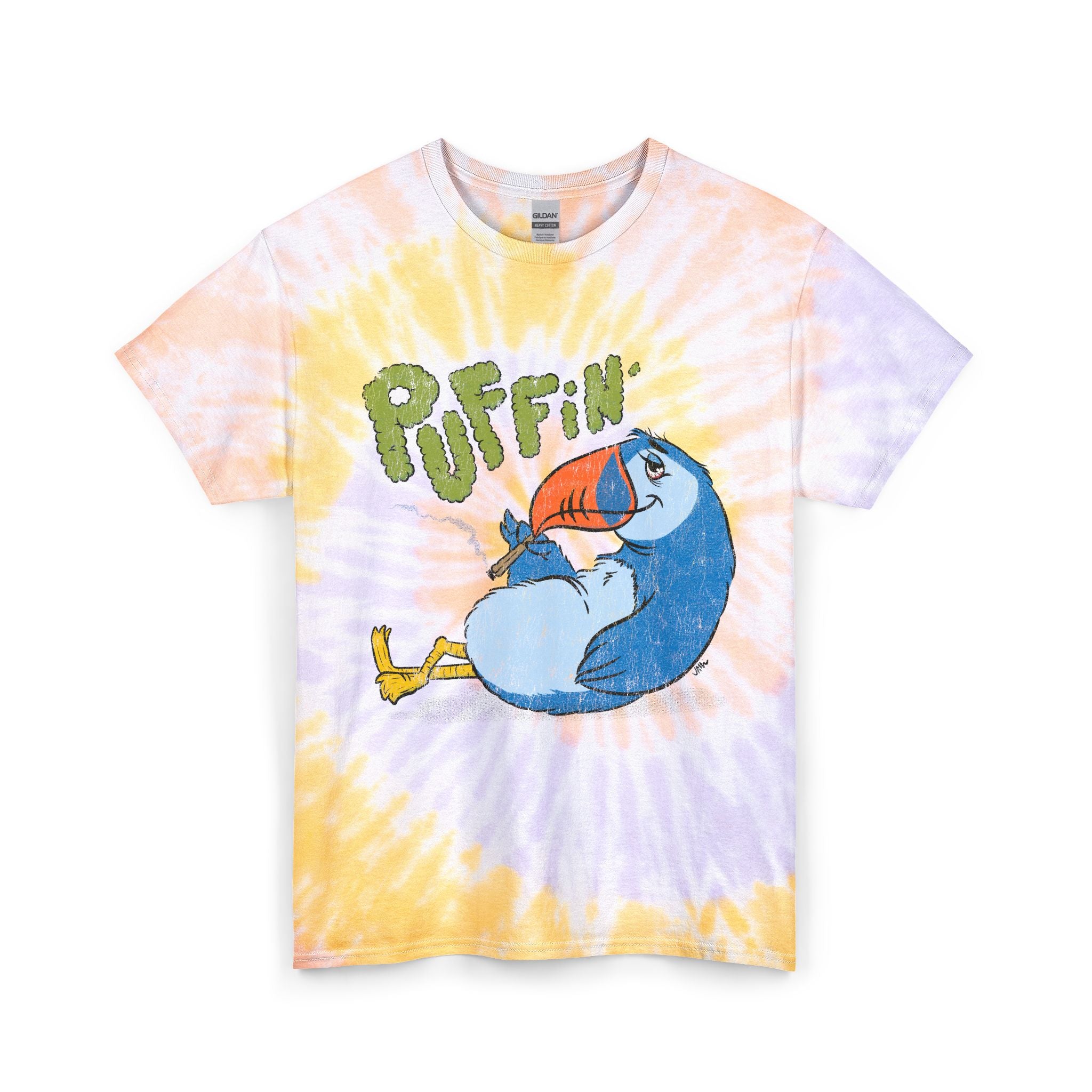Puffin' Puffin Unisex Tie Dye Cotton Tee