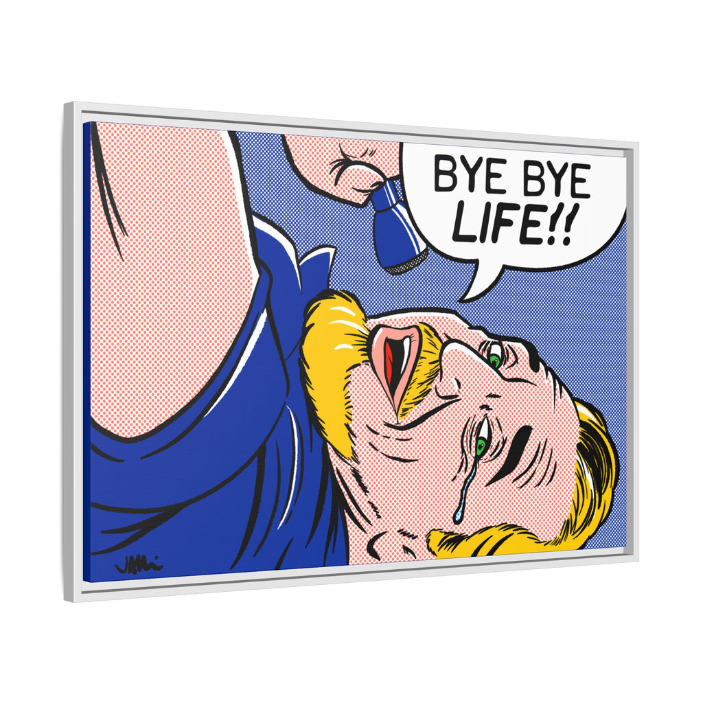 All That Jazz "Bye Bye Life" Art Print on Matte Canvas, Framed (Multi-color)