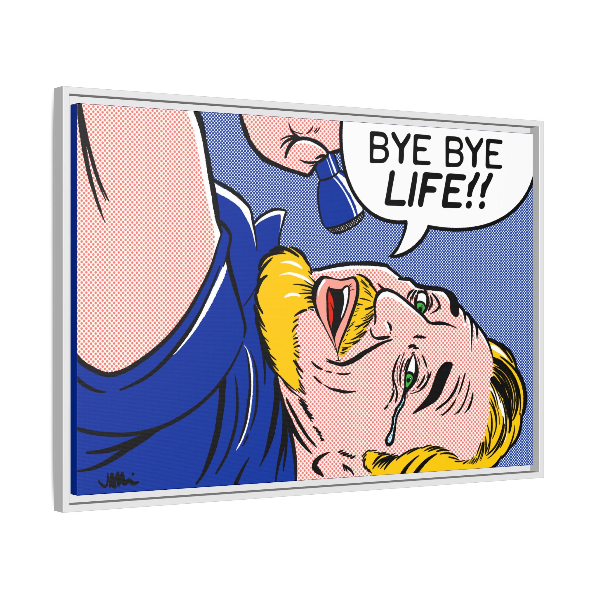 All That Jazz "Bye Bye Life" Art Print on Matte Canvas, Framed (Multi-color)