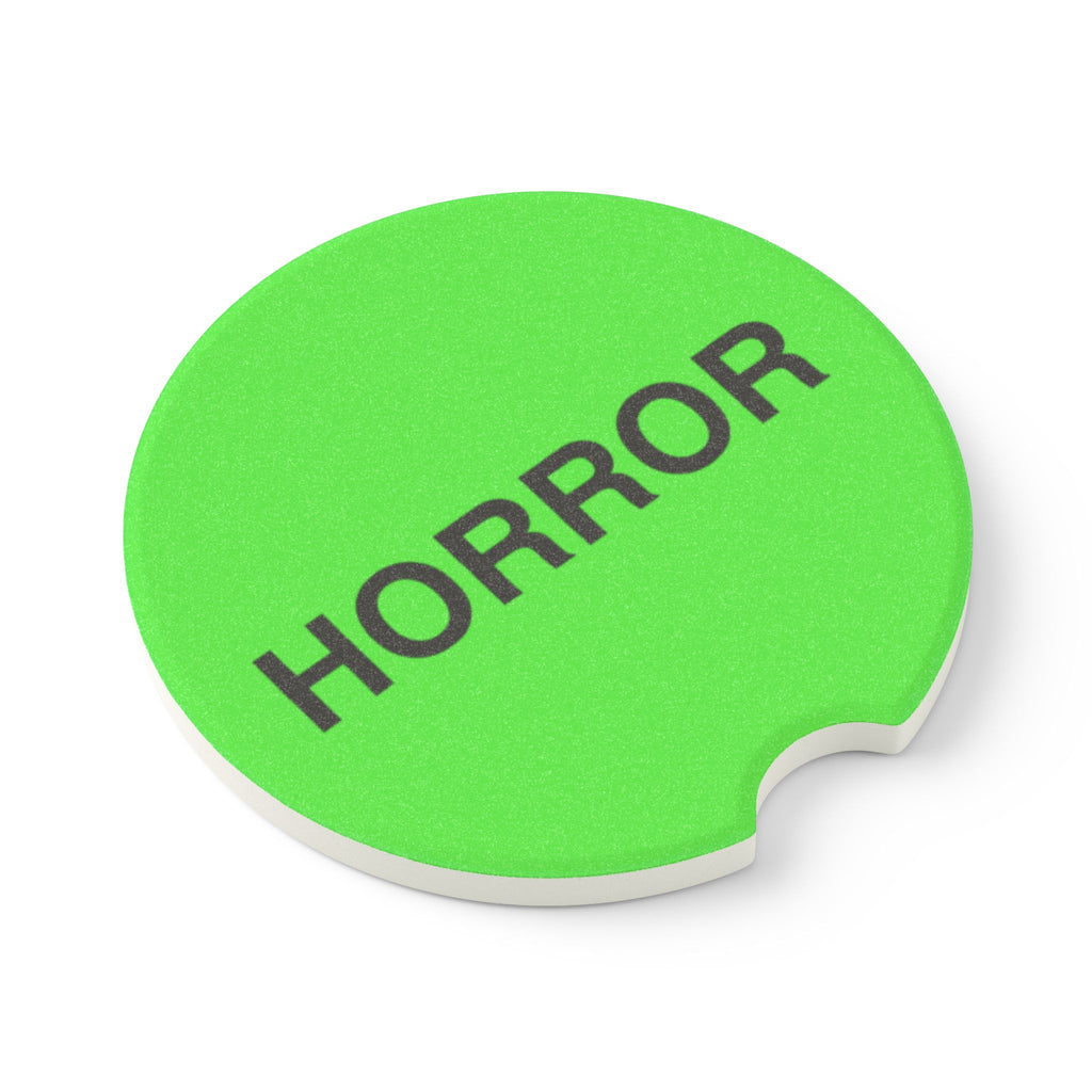 Horror Classic Green Video Store VHS Beta Laserdisc Movies Car Coasters