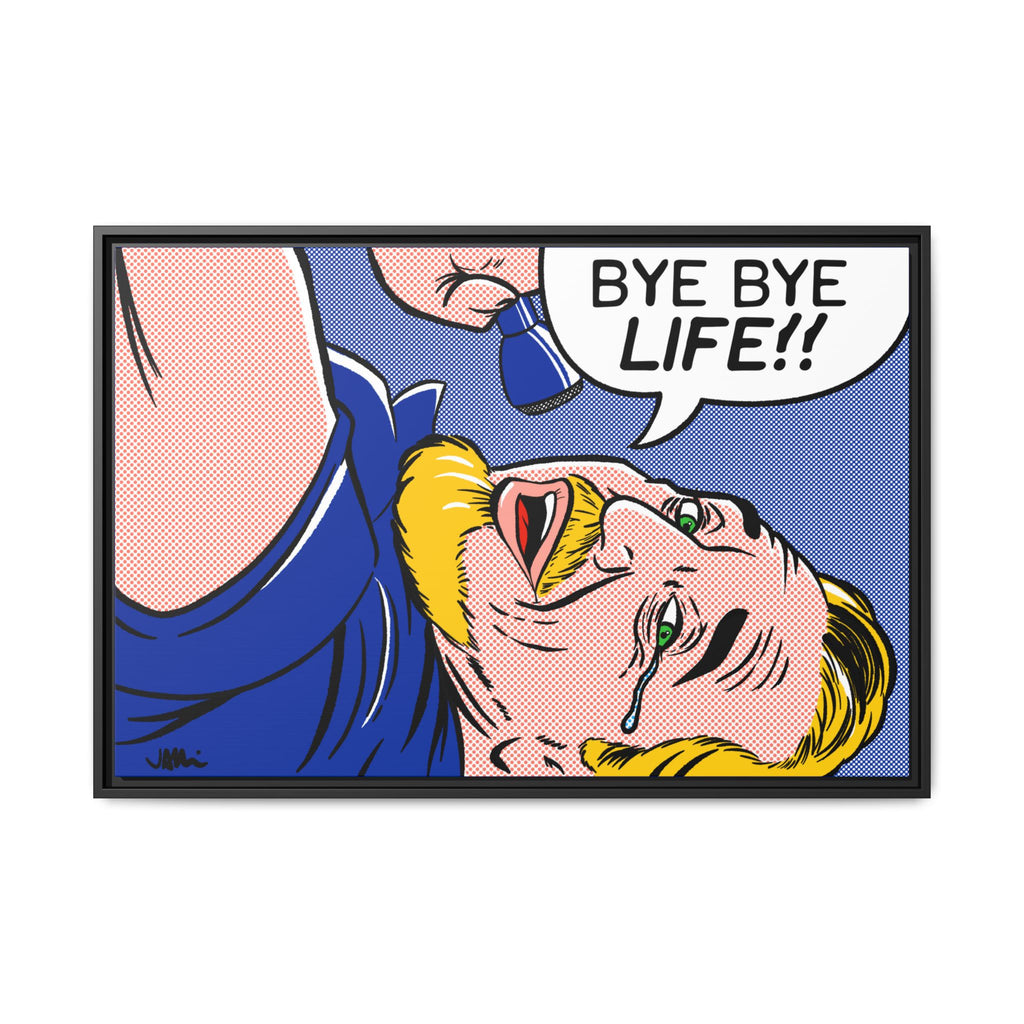 All That Jazz "Bye Bye Life" Art Print on Matte Canvas, Framed (Multi-color)